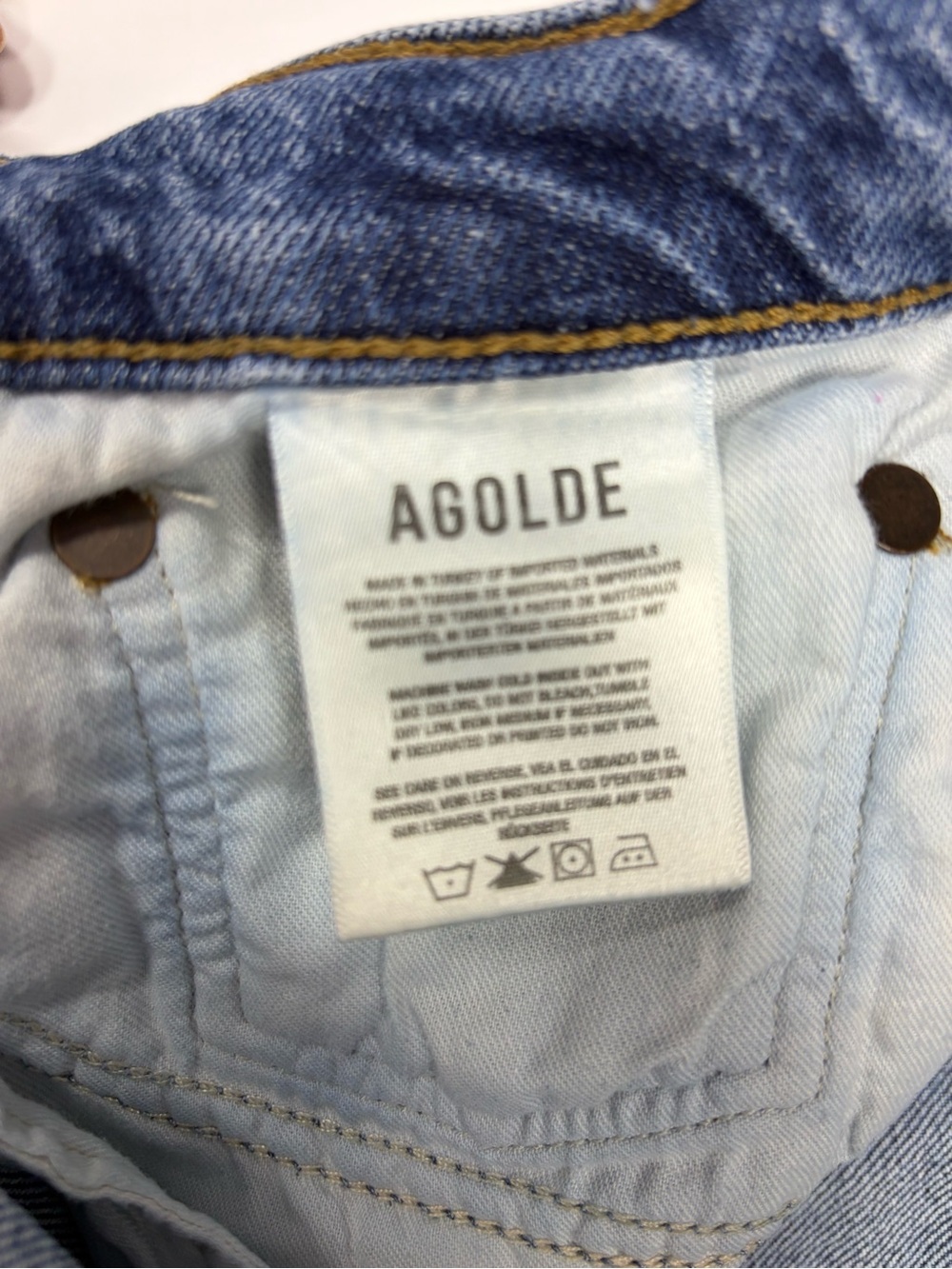AGOLDE Harper Crop Jeans Size 31 High Rise Wide Leg Crop Medium Wash Denim - Picture 7 of 12
